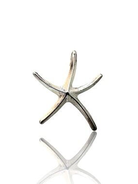 Unique Vintage Silver Starfish Necklace Pendant